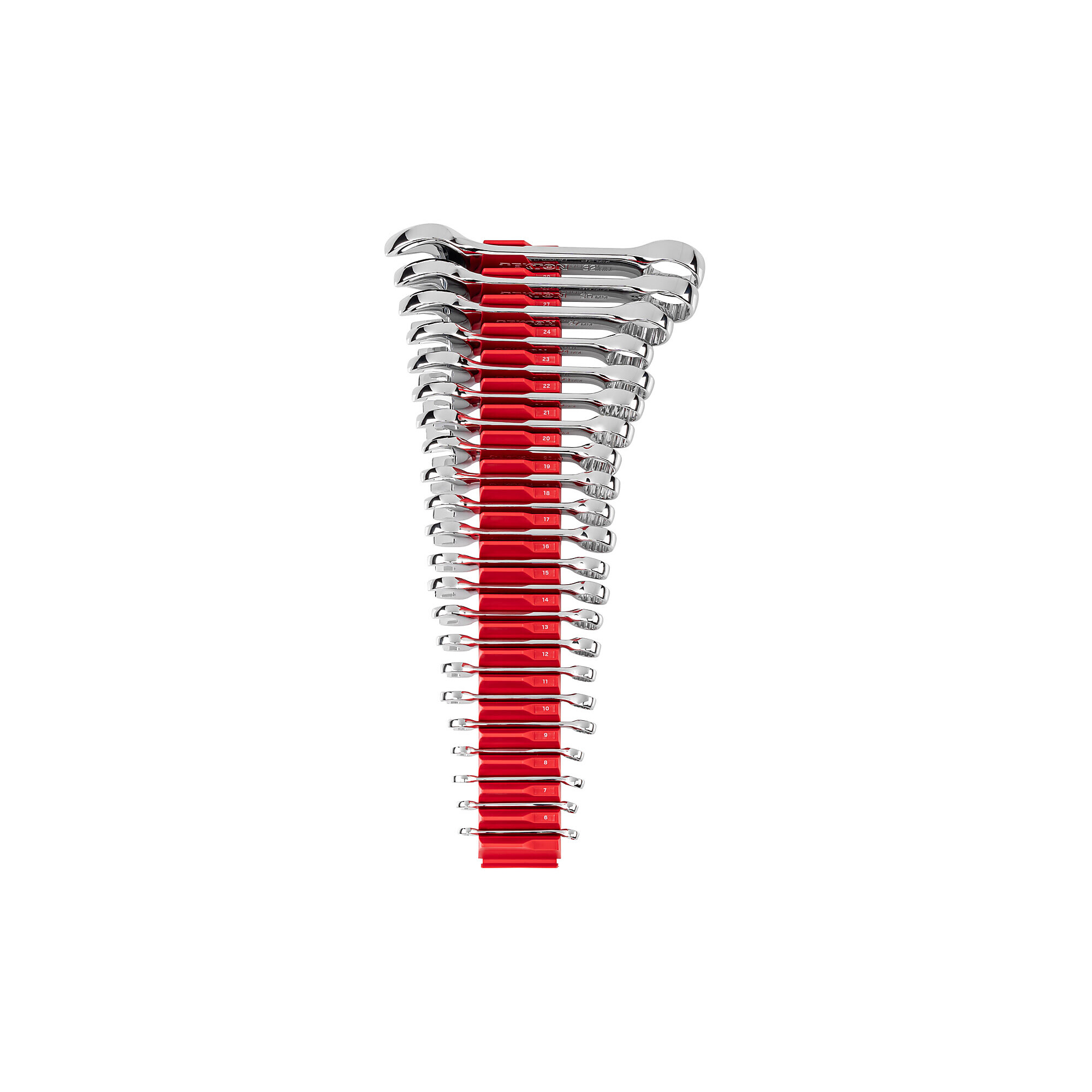 TEKTON Stubby Combination Wrench Set with Modular Organizers, 22-Piece (6 - 32 mm, Common Sizes) | WCB95405